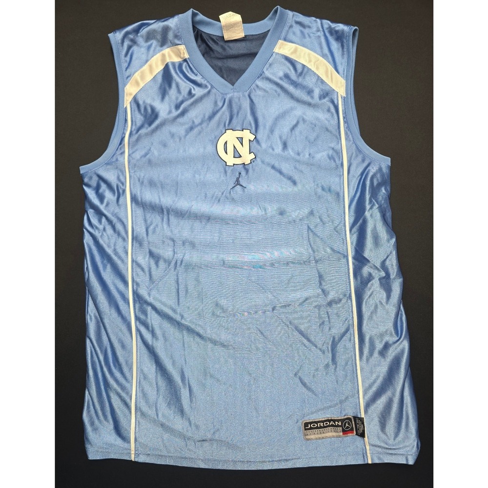Jordan Brand UNC Tar Heels Basketball Jersey Blue Mens XXL Vintage NC Logo